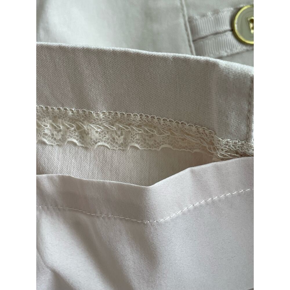 J.McLaughlin tan stretchy pencil skirt with button detail 2 - Picture 6 of 11